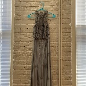 BHLDN floor length beaded bridesmaids dress